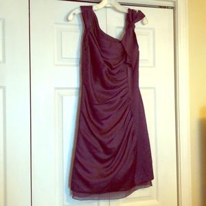 Vera Wang asymmetric plum cocktail dress size 6